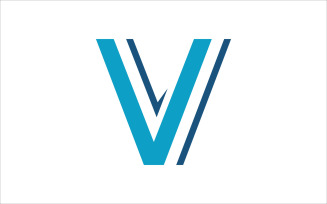 Simple Letter V vector template