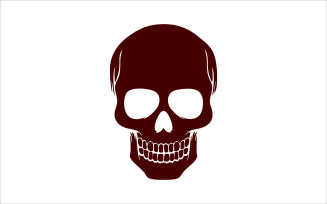 Simple red skull vector template