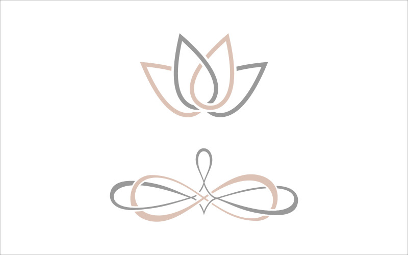 Simple yoga vector template Logo Template