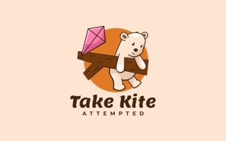 Take Kite Cartoon Logo Template