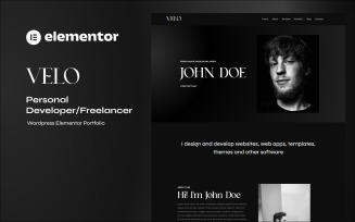Velo - Personal Freelancer Portfolio Wordpress Elementor Theme