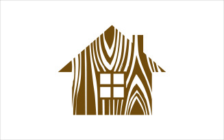 Wood real estate vector template