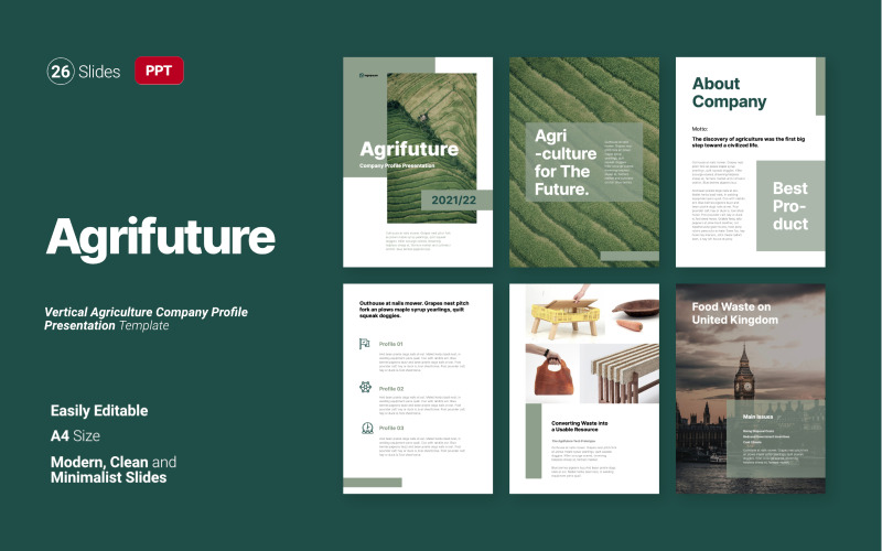 Agrifuture - Vertical Powerpoint Template PowerPoint Template
