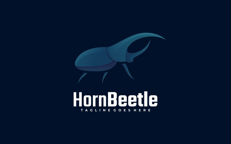 Horn Beetle Gradient Logo Logo Template