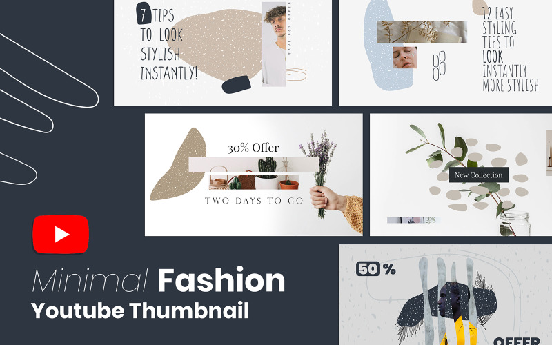 Minimal Fashion Youtube Thumbnail Social Media
