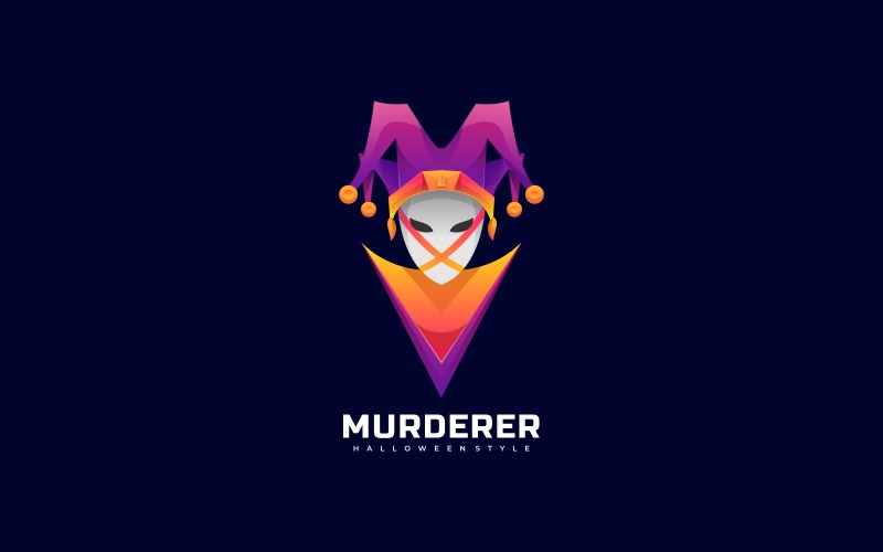 Murderer Gradient Colorful Logo Logo Template