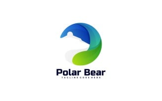 Polar Bear Negative Space Logo