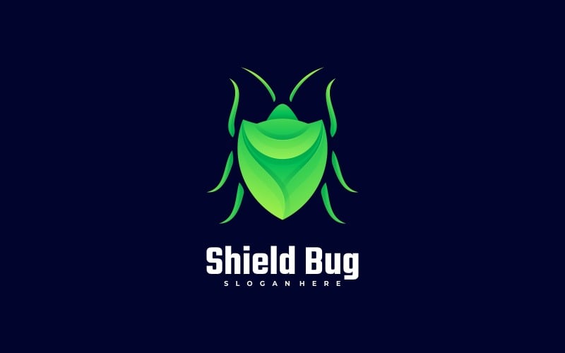 Shield Bug Gradient Logo Style Logo Template