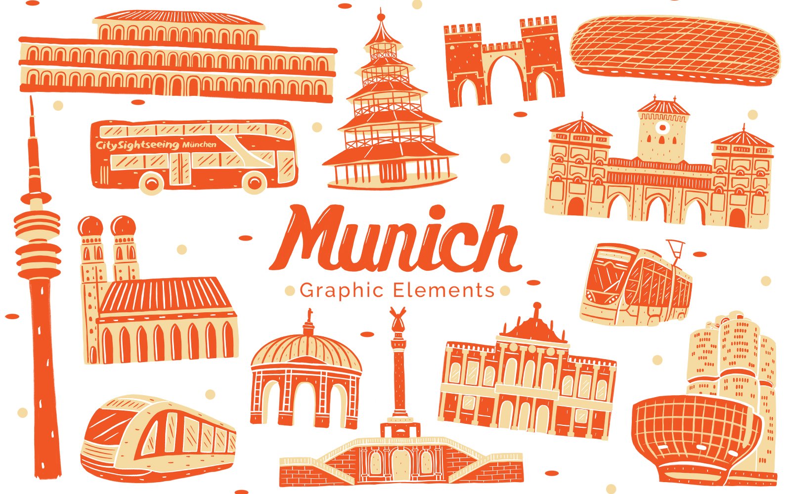 Kit Graphique #195898 Landmark Munich Divers Modles Web - Logo template Preview