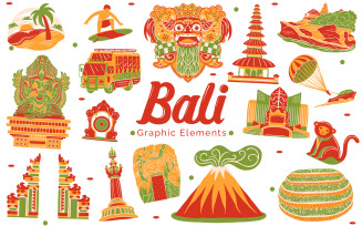 Bali Landmark - Graphic Elements Illustration