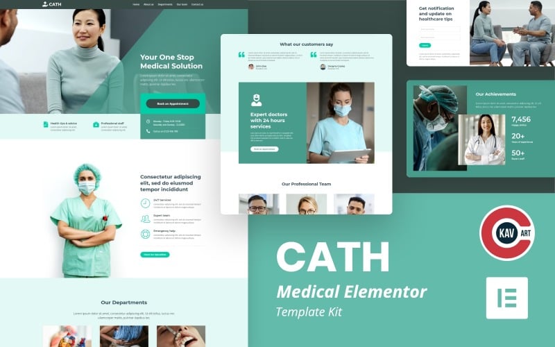 Cath - Medical Elementor Template Kit Elementor Kit