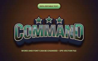 Command Army Editable Text Effect Illustration