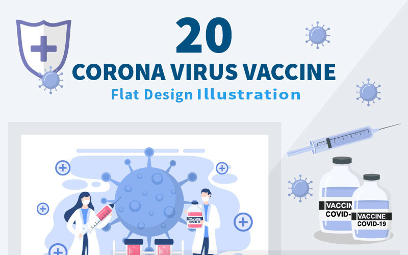 20 Coronavirus Vaccination Vector Illustration