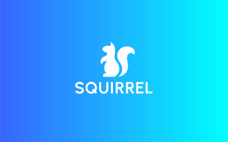 Free Squirrel Blue Gradient Logo Template