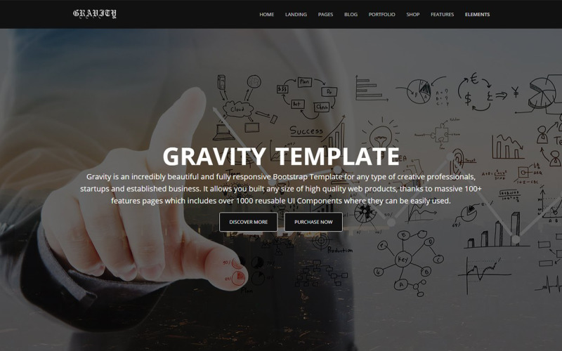 Gravity - Multi-Purpose HTML Template Website Template