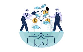 Growing financial illustration concept vector