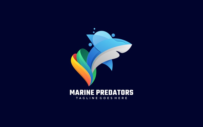 Marine Predator Colorful Logo Logo Template