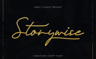 Storywise Signature Handwritten Font