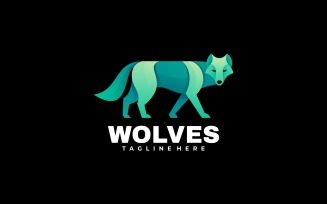 Wolves Gradient Logo Style