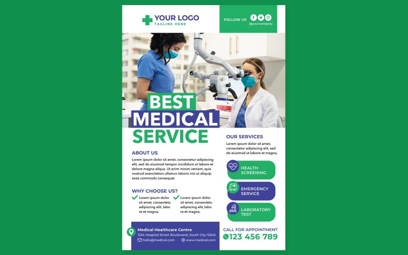 Medical Poster #01 Print Template Vector Graphic