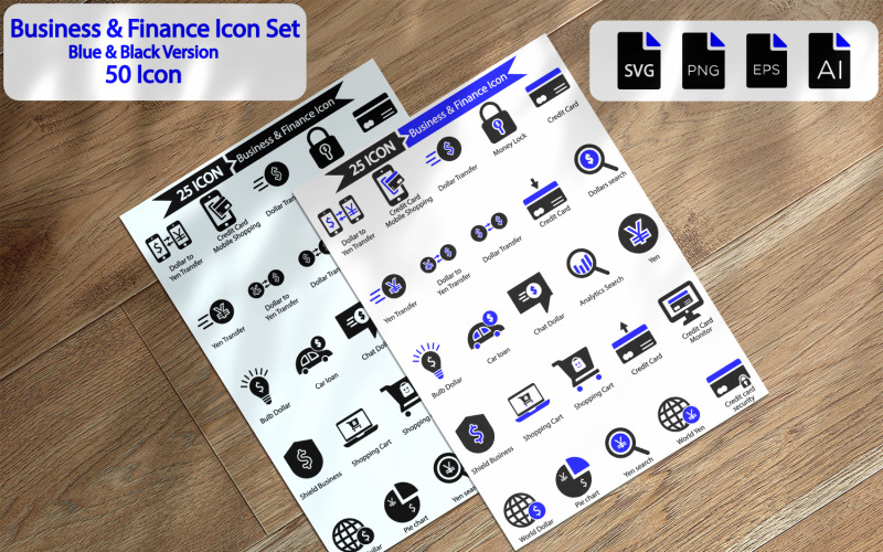Business And Finance Iconset Template Icon Set