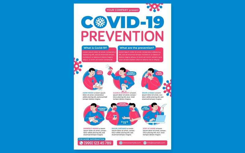 Covid-19 Poster #06 Print Template Vector Graphic