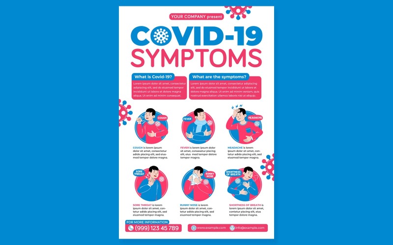 Covid-19 Poster #08 Print Template Vector Graphic