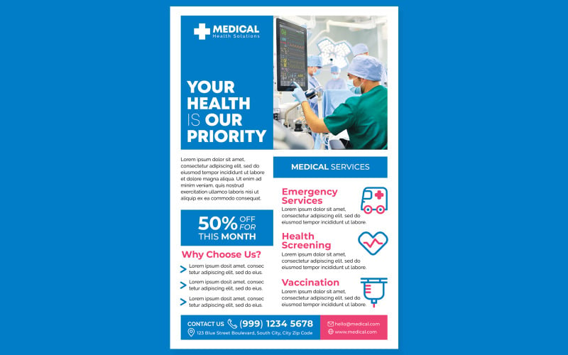 Medical Poster #03 Print Template Vector Graphic