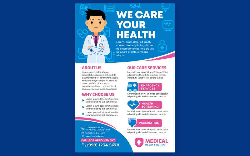 Medical Poster #05 Print Template Vector Graphic