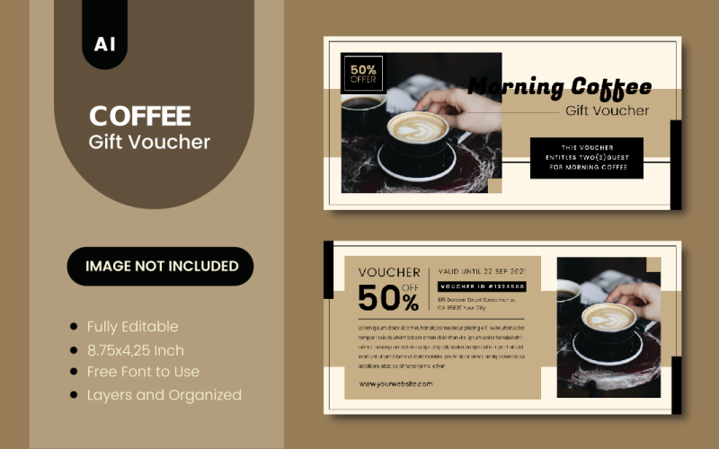 Morning Coffee Gift Voucher Corporate Identity