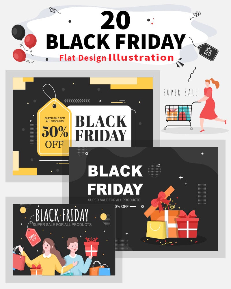 Kit Graphique #196337 Black Friday Divers Modles Web - Logo template Preview