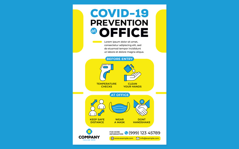 Covid-19 Poster #02 Print Template Vector Graphic
