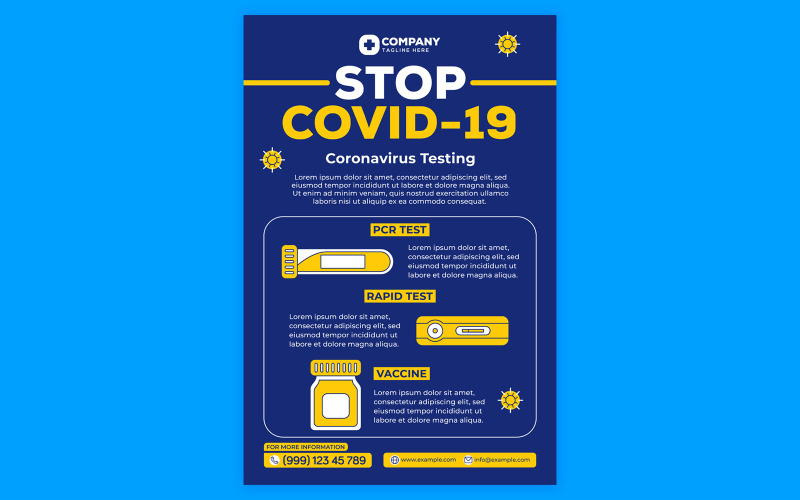 Covid-19 Poster #20 Print Template Vector Graphic