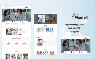 PhysioX - Physiotherapy Clinic Website PSD Template