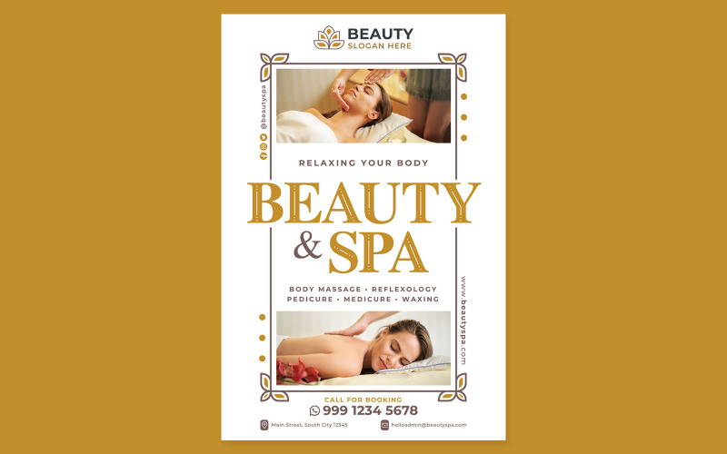 Beauty Spa Poster #03 Print Template Vector Graphic