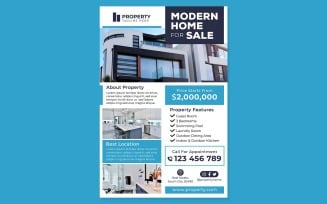 Modern Home for Sale Poster #01 Print Template