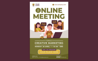 Online Meeting Poster #01 Print Template