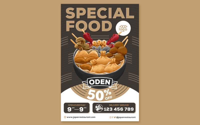 Restaurant Poster #03 Print Template Vector Graphic