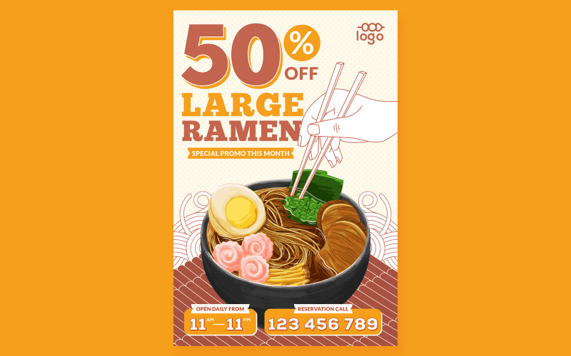 Restaurant Poster #04 Print Template Vector Graphic