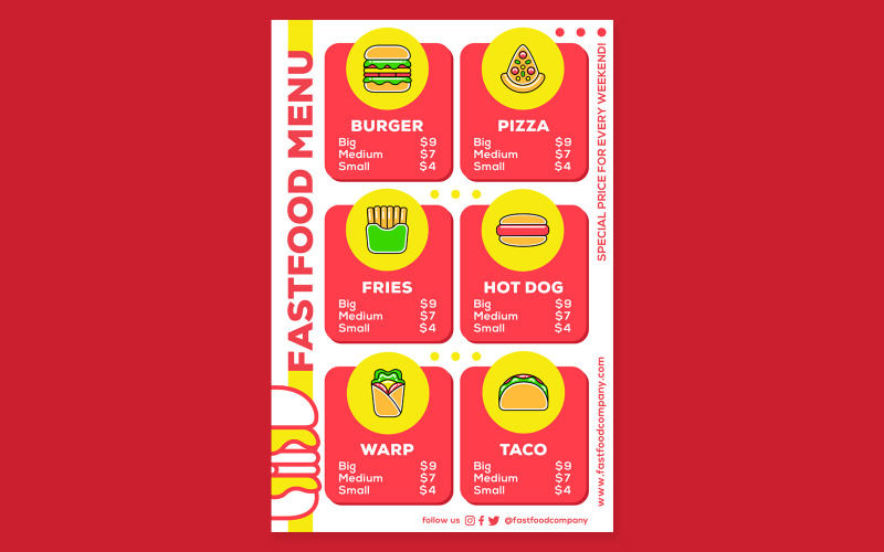 Restaurant Poster #08 Print Template Vector Graphic
