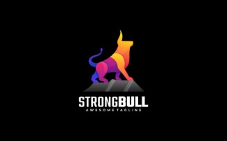 Strong Bull Gradient Colorful Logo