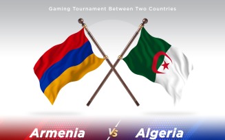 Armenia versus Algeria Two Flags