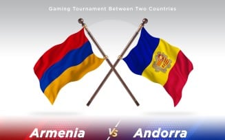 Armenia versus Andorra Two Flags