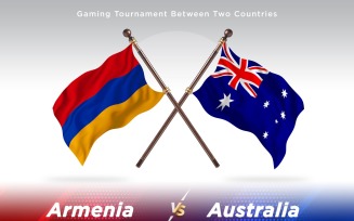 Armenia versus Australia Two Flags
