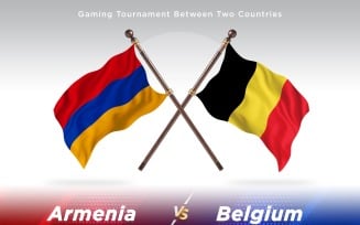 Armenia versus Belgium Two Flags