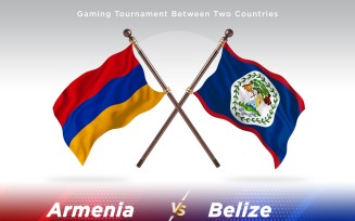 Armenia versus Belize Two Flags
