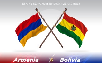 Armenia versus Bolivia Two Flags