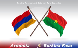Armenia versus Burkina Faso Two Flags