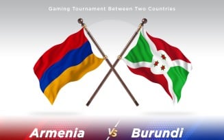 Armenia versus Burundi Two Flags