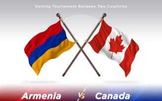 Armenia versus Canada Two Flags.